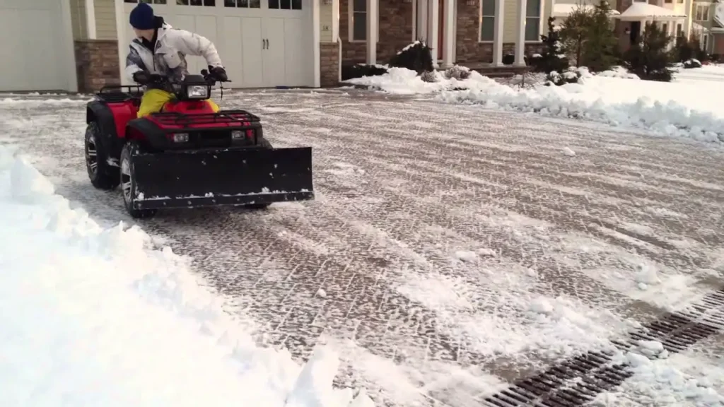 snow plowing green bay residential driveway